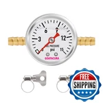 Goatacura 0-15PSI Glycerin Filled Fuel Pressure Gauge Kit 1-1/2 Dial Size 304. Fixed Price $27.48.