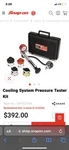 Snap On Tools SVTS263 Coolant Pressure Tester With Case. Fixed Price $300.00.