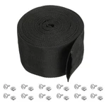 2.8" 20FT Polyester Fiber Protective Hose Sleeve With Snap Fastener Black. Fixed Price $24.33.