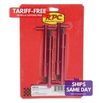 Racing Power R6010, Set Of Red Aluminum T-bar Wing Nut 4-3/4IN With 1/4-20. Fixed Price $43.98.