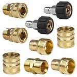9PC Pressure Washer Adapter Set Quick Disconnect Kit M22 Swivel To 3/8''. Fixed Price $19.95.