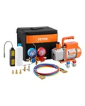 Vevor VP145 4.5 Cfm Single Stage Rotary Vane Vacuum Pump Gauge Set. Fixed Price $209.99.