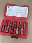 Matco Tools SEXS10 Piece Hexagonal Head Multi Spline Screw Extractor Set. Fixed Price $59.95.