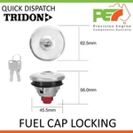 New * Tridon Fuel Cap Locking Ford FALCON-6 Cyl V8 Xe-xf 3.3L-4.1L. Fixed Price $38.79.