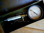 Vintage Allen Motor Tester Antique Car Compression Tool G4 Metal Box. Fixed Price $84.88.