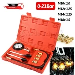 Petrol Engine Cylinder Compression Tester Kit Automotive Adapter M10 M18. Fixed Price $15.59.