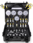 60MPA Hydraulic Pressure Test Kit 5 Gauges 13 Couplings 14 Tee Connectors Hose. Fixed Price $129.99.