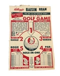 Kelloggs Raisin Bran Pee Wee Golf Game Snap Crackle Pop C1940S Cereal Promo Zp. Fixed Price $15.23.