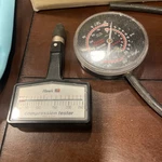Vintage Of Sears Vacuum Gauge, And Hawk Compression Tester. Fixed Price $25.00.