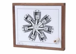 Radial Engine, Kinetic W/wood Base By Bradley N. Litwin ART-0115-WIB. Fixed Price $95.00.
