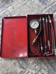 Vintage Snap-on Compression Tester Kit Gauge Set W/ Case & Adapters. Fixed Price $100.00.