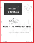 Allen Electric Model 17-02 Engine Compression Tester Operating Instructions. Fixed Price $20.00.