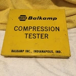 Vintage Balkamp Compression Tester Kit Indianapolis Napa Schauer A-8035. Fixed Price $16.00.