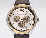 Michael Kors 40MM MK7205 Ladies Watch Jessa White Dial Brown Strap. Fixed Price $149.50.