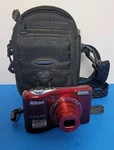 Nikon Coolpix L30 Digital Camera Red, 5X Zoom 20.1MP 3.0 Lcd With 16GB Card. Fixed Price $110.00.