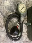 Vintage Allen Compression Tester Gauge With Metal Box And Accessories. Fixed Price $39.99.