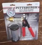 Pittsburgh 16PC Brake Bleeder & Vacuum Pump Kit #63391. Fixed Price $29.99.