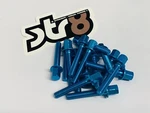 Vespa 50 -s- 2T 2007 To 2013 Blue Annodised Aluminium Engine Casing Bolt Kit. Fixed Price $26.59.