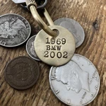 1969 Bmw 2002 Solid Brass Key Fob. Fixed Price $14.95.