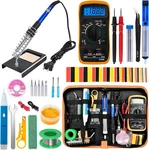 Soldering Iron Kit, 60W Adjustable Temperature, Digital Multimeter, 5PCS Blue. Fixed Price $24.23.